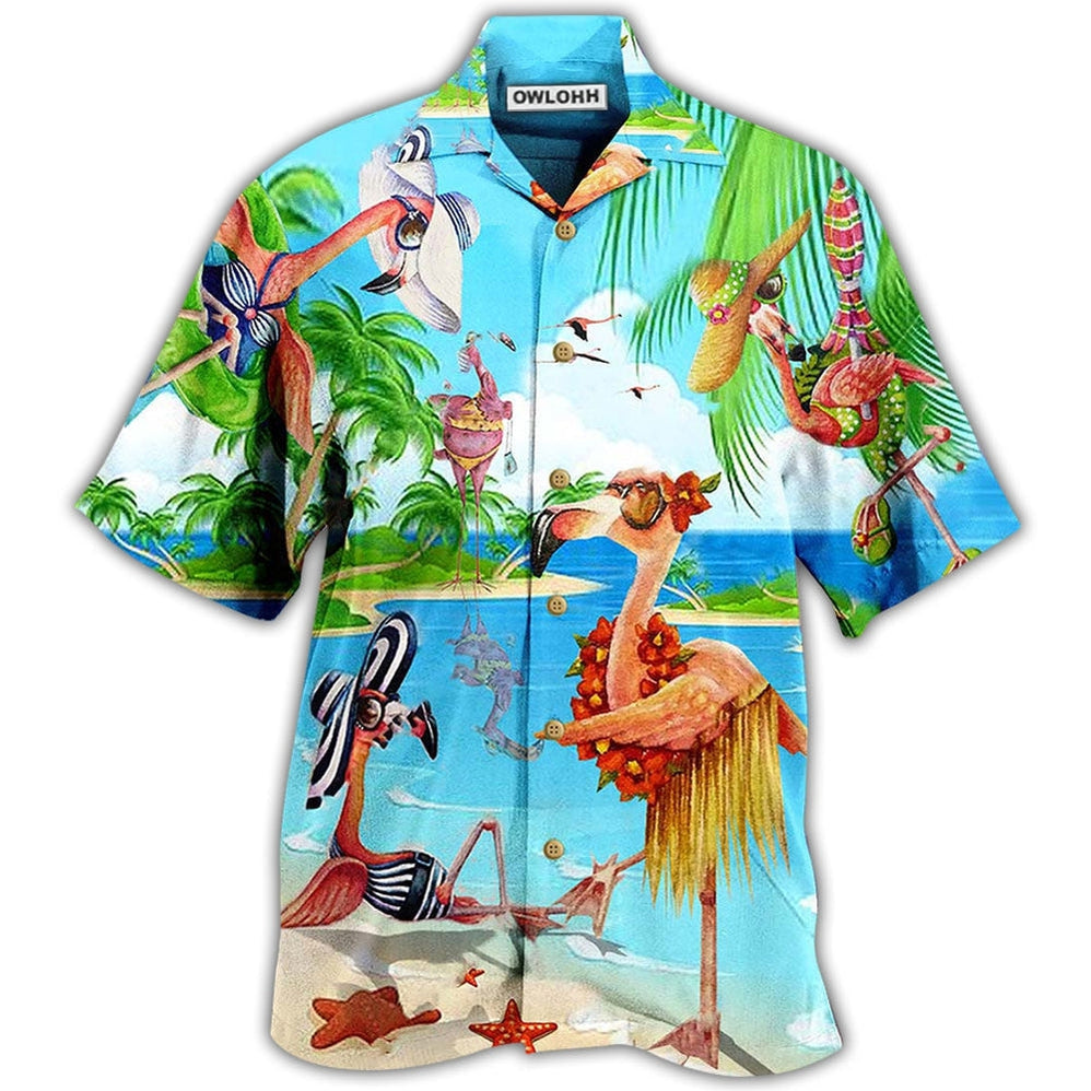 Hawaiian Shirt / Adults / S Flamingo Love Beach Amazing - Hawaiian Shirt - Owls Matrix LTD
