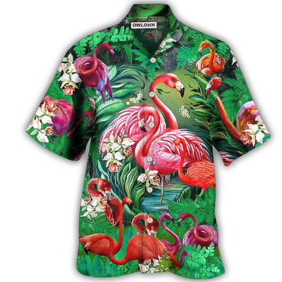 Hawaiian Shirt / Adults / S Flamingo Pink Love Life - Hawaiian Shirt - Owls Matrix LTD