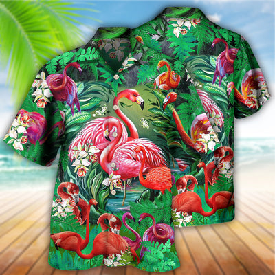 Flamingo Pink Love Life - Hawaiian Shirt - Owls Matrix LTD