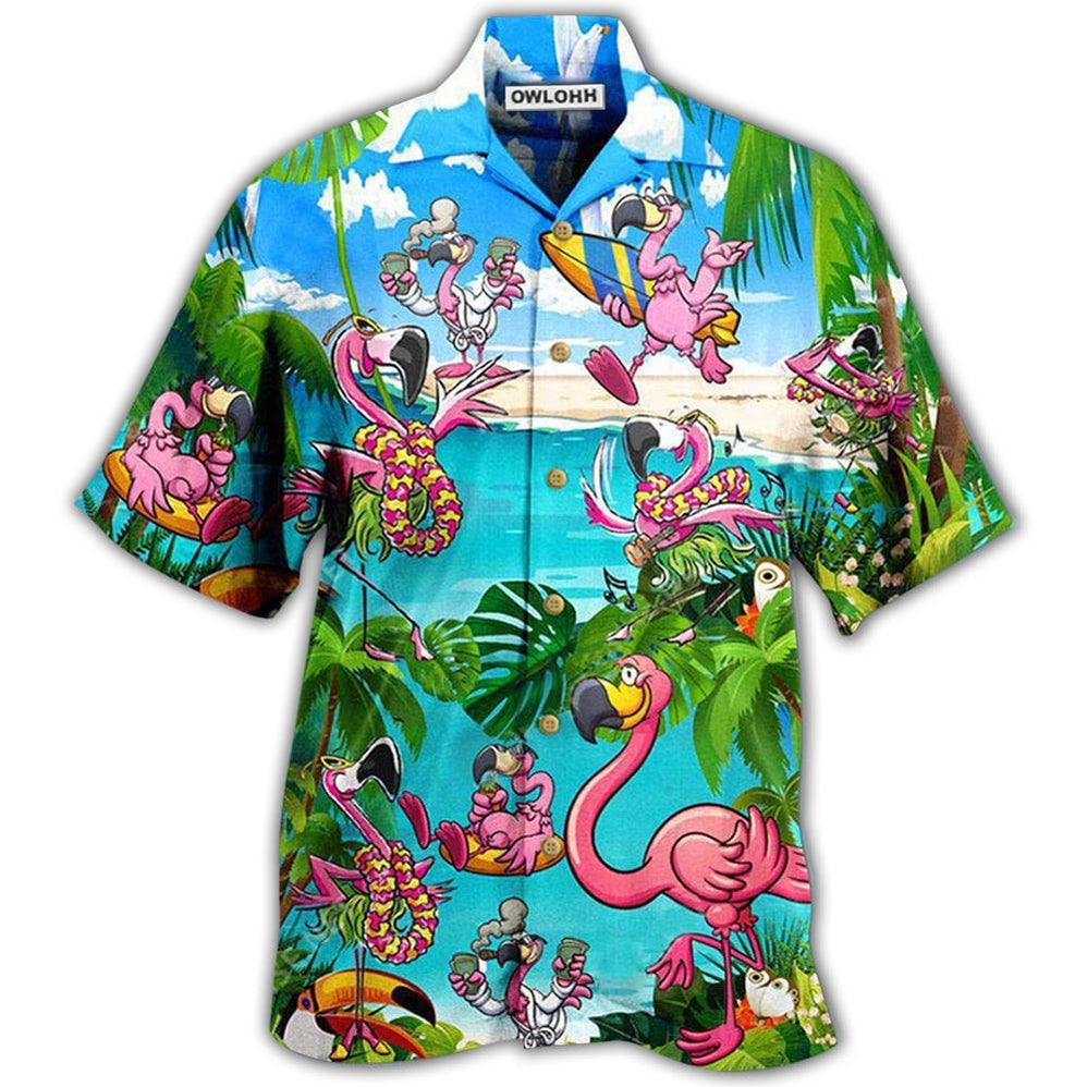 Hawaiian Shirt / Adults / S Flamingo Palm Sometimes You Just Need To Chill - Hawaiian Shirt - Owls Matrix LTD