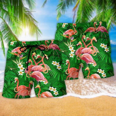 Flamingo Stand Tall And Be Fabulous - Beach Short - Owls Matrix LTD