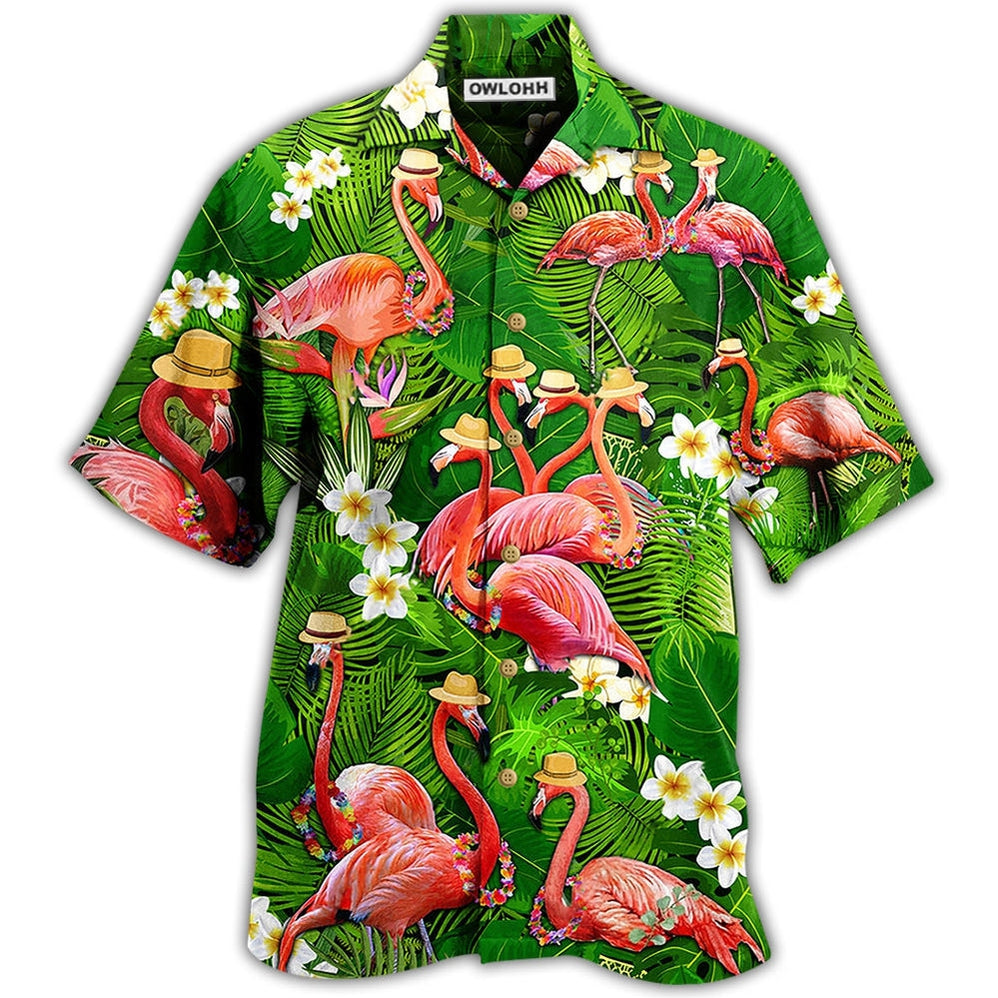 Hawaiian Shirt / Adults / S Flamingo Stand Tall And Be Fabulous - Hawaiian Shirt - Owls Matrix LTD