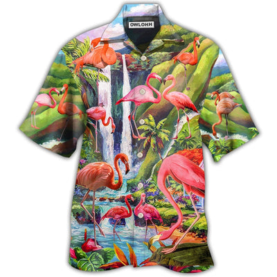 Hawaiian Shirt / Adults / S Flamingo Beautiful Landscape - Hawaiian shirt - Owls Matrix LTD