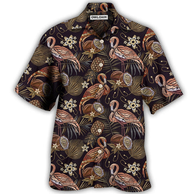 Hawaiian Shirt / Adults / S Flamingo Pineapple Vintage Classic - Hawaiian Shirt - Owls Matrix LTD