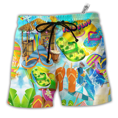Beach Short / Adults / S Flip-flops Are My Favorite Summer Shoes Hot Summer - Beach Short - Owls Matrix LTD