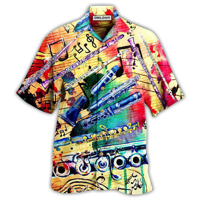 Hawaiian Shirt / Adults / S Flute Music Love Life Style So Cool - Hawaiian Shirt - Owls Matrix LTD