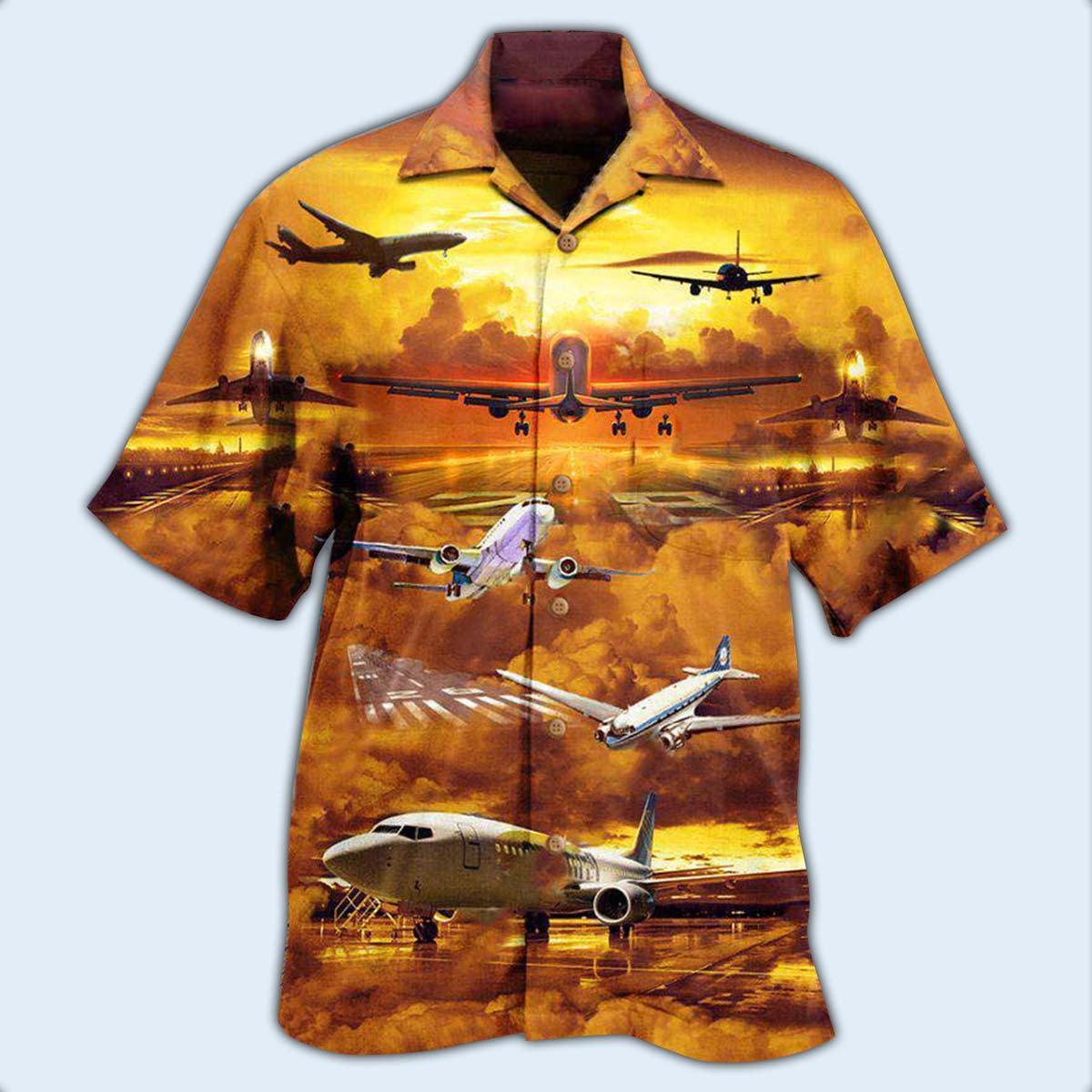 Airplane Fly Life Is A Journey Enjoy The Flight Airplane - Hawaiian Shirt - Owls Matrix LTD