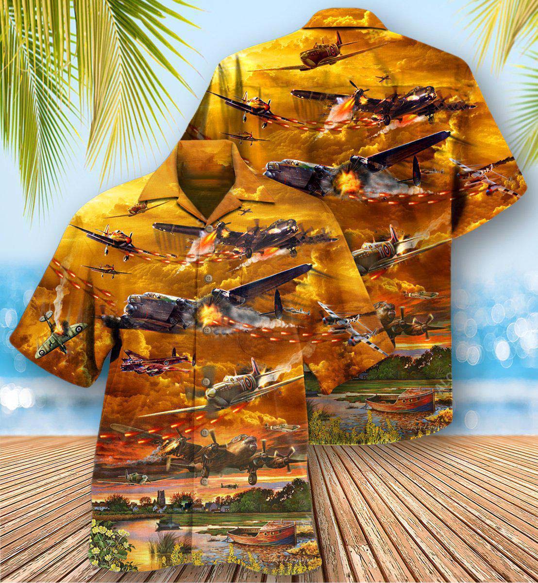 Combat Aircraft Crashing Is What's Dangerous Fire War - Hawaiian Shirt - Owls Matrix LTD