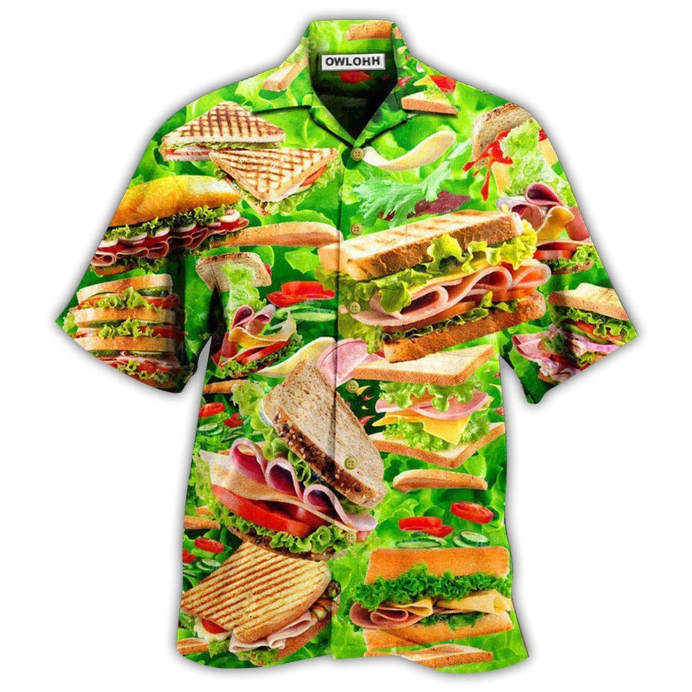 Hawaiian Shirt / Adults / S Food All You Need Is Love And A Delicious Tasty Sandwich - Hawaiian Shirt - Owls Matrix LTD