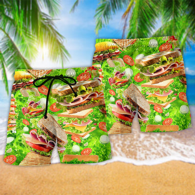 Food All You Need Is Love And A Tasty Sandwich Salad - Beach Short - Owls Matrix LTD