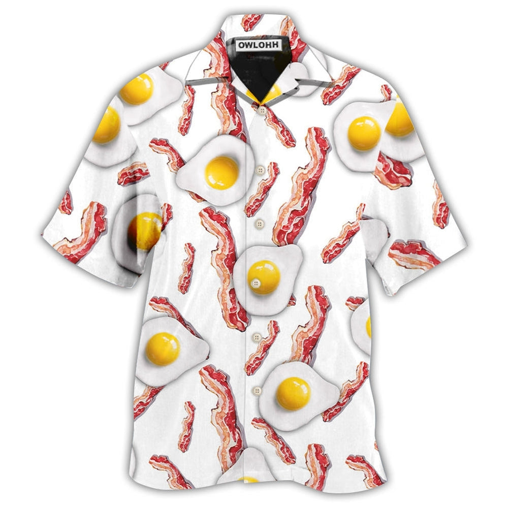 Hawaiian Shirt / Adults / S Food Bacon Egg Food Collection - Hawaiian Shirt - Owls Matrix LTD