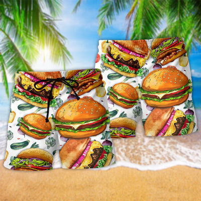 Food Burger Style Life Is Better With Burger - Beach Short - Owls Matrix LTD