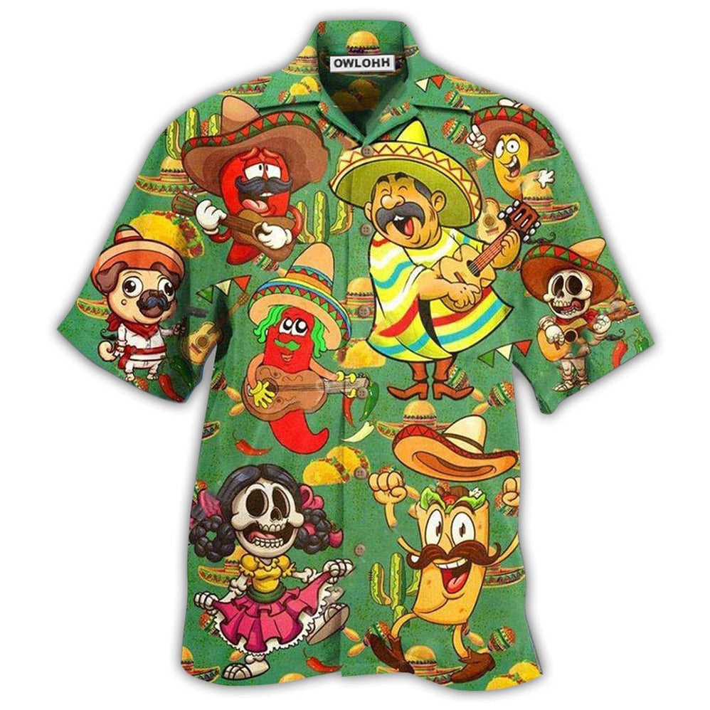 Hawaiian Shirt / Adults / S Food Love Mexican Culture Funny - Hawaiian Shirt - Owls Matrix LTD