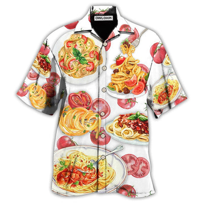 Hawaiian Shirt / Adults / S Food Pasta Make Me Happy Delicious Meal - Hawaiian Shirt - Owls Matrix LTD
