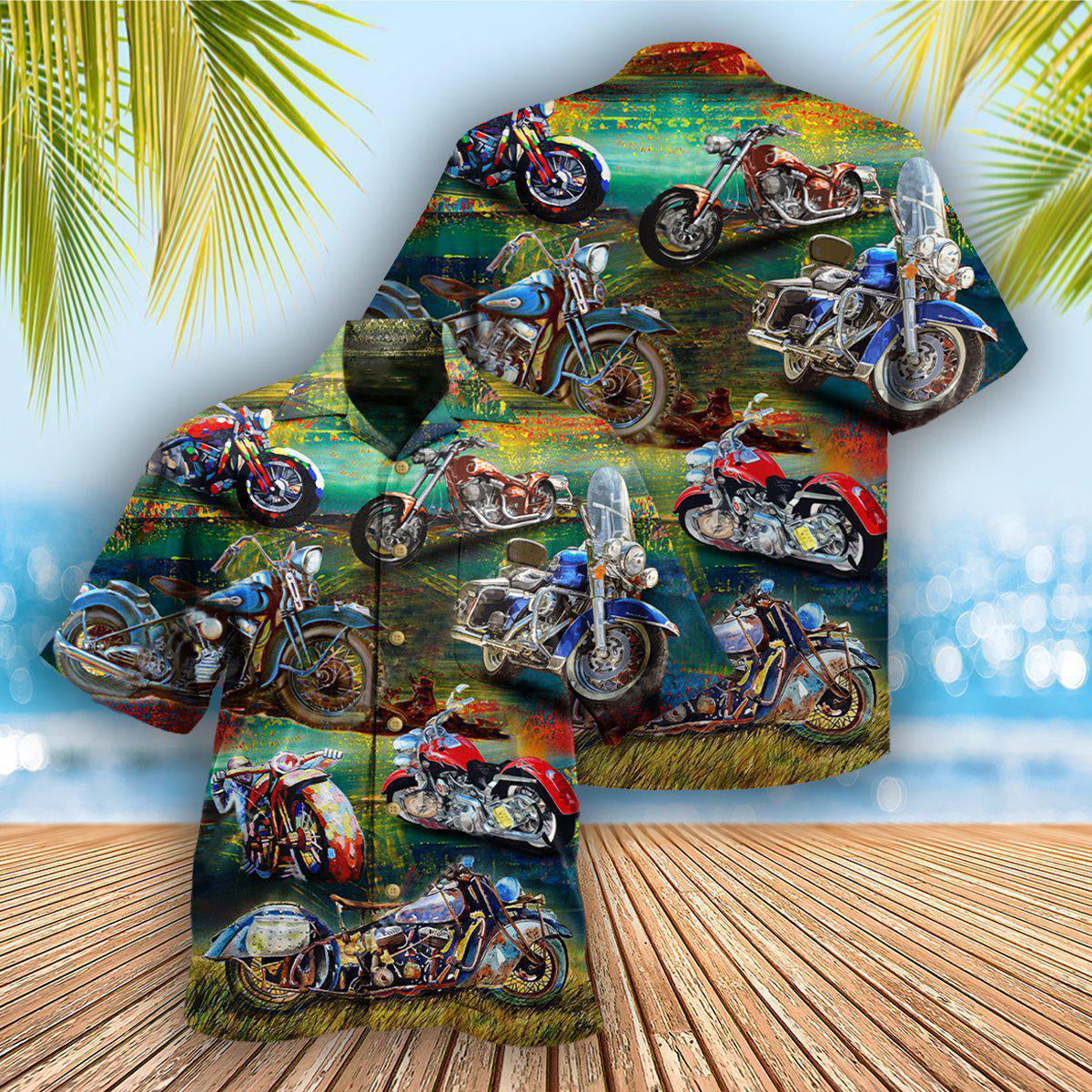 Motorcycle Freedom Is A Full Tank Happy With Road - Hawaiian Shirt - Owls Matrix LTD