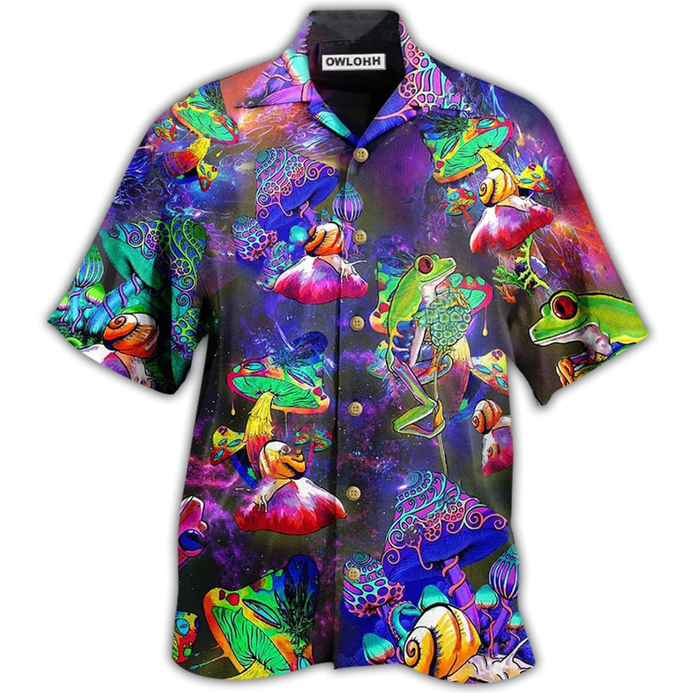 Hawaiian Shirt / Adults / S Frog Colorful Galaxy Mushroom - Hawaiian Shirt - Owls Matrix LTD