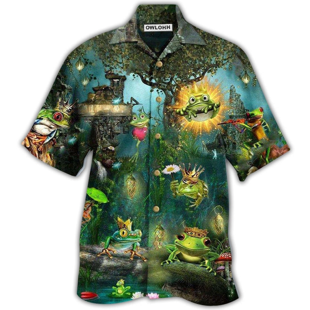 Hawaiian Shirt / Adults / S Frog Kiss A Frog - Hawaiian Shirt - Owls Matrix LTD