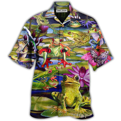 Hawaiian Shirt / Adults / S Frog Love Lake - Hawaiian Shirt - Owls Matrix LTD