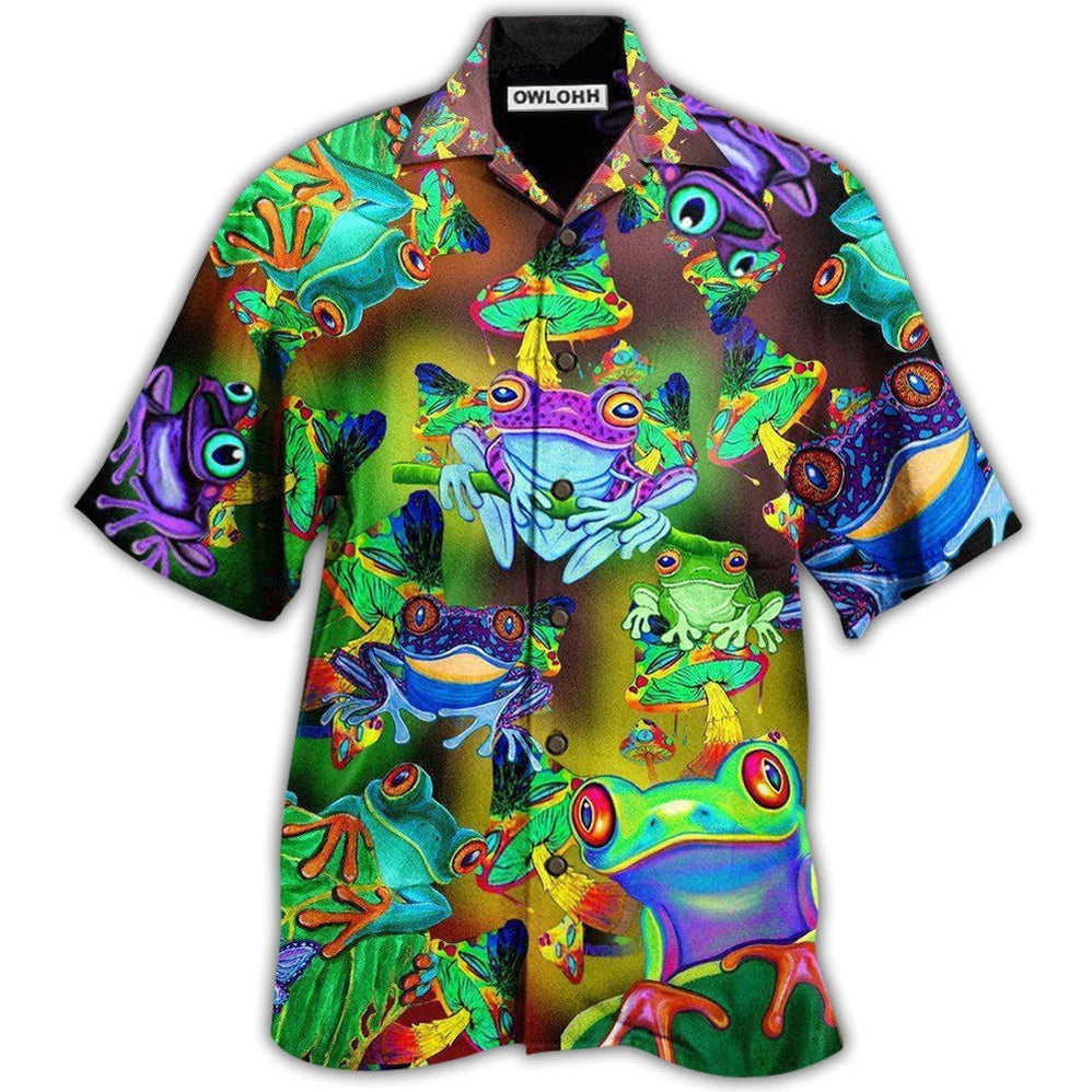 Hawaiian Shirt / Adults / S Frog Lover Stunning Neon - Hawaiian Shirt - Owls Matrix LTD