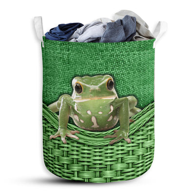 Frog Rattan Teaxture - Laundry Basket - Owls Matrix LTD