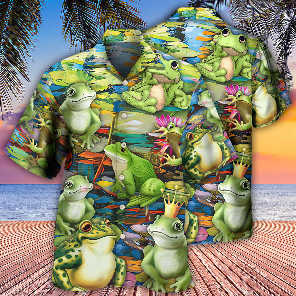 Frog In Wonderland - Hawaiian Shirt - Owls Matrix LTD