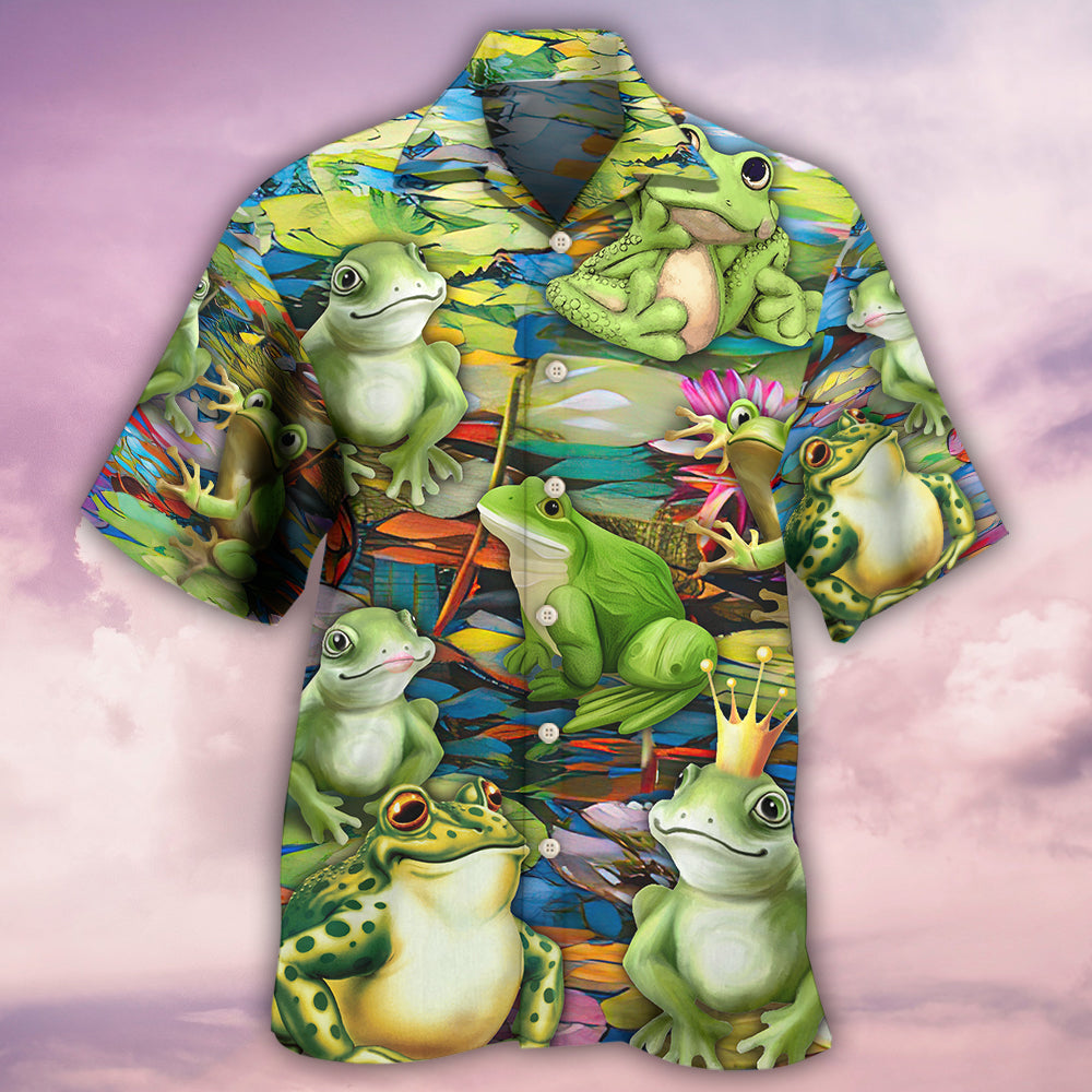 Frog In Wonderland - Hawaiian Shirt - Owls Matrix LTD
