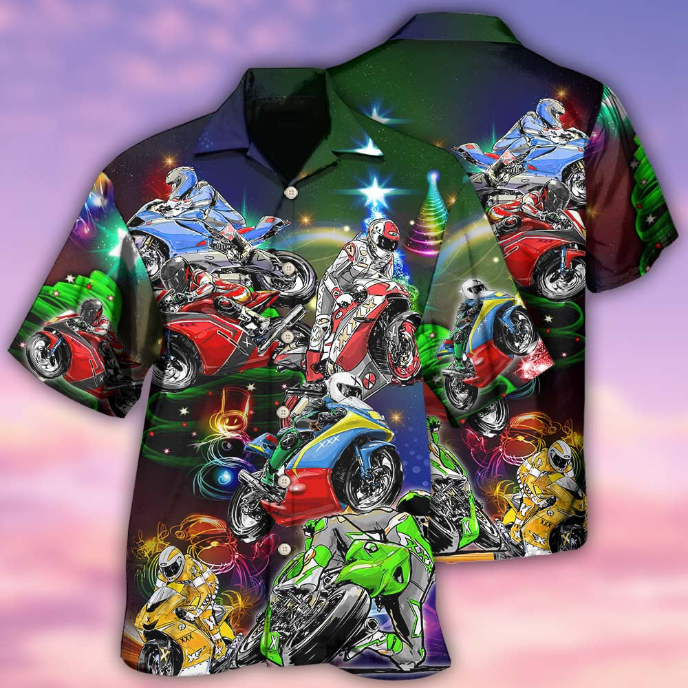 Motorcycle Amazing Christmas - Hawaiian Shirt - Owls Matrix LTD