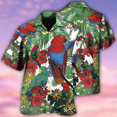 Parrot Red And Green Style - Hawaiian Shirt - Owls Matrix LTD