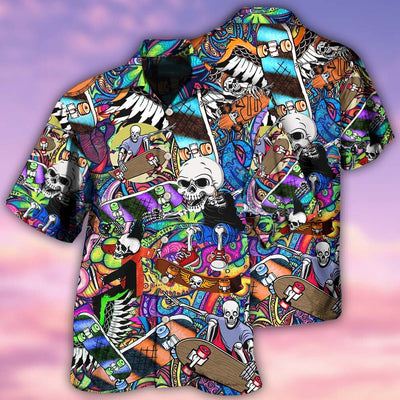Skull Love Colorful Life - Hawaiian Shirt - Owls Matrix LTD