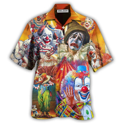 Hawaiian Shirt / Adults / S Clown Funny Happy In Crown - Hawaiian Shirt - Owls Matrix LTD