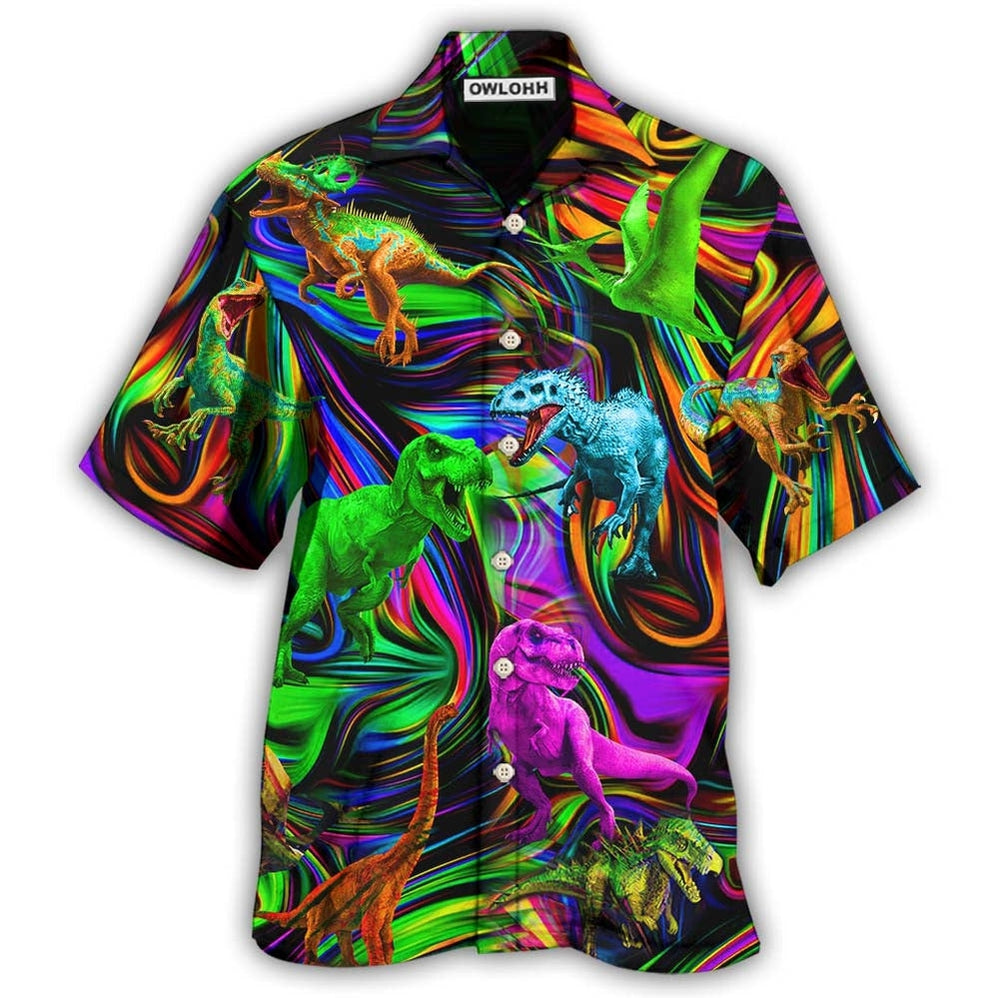 Hawaiian Shirt / Adults / S Dinosaur World Summer Colorful Style - Hawaiian Shirt - Owls Matrix LTD
