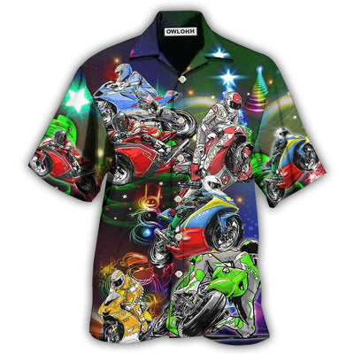 Hawaiian Shirt / Adults / S Motorcycle Amazing Christmas - Hawaiian Shirt - Owls Matrix LTD