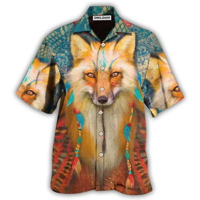 Hawaiian Shirt / Adults / S Native Style Love Peace Wolf - Hawaiian Shirt - Owls Matrix LTD