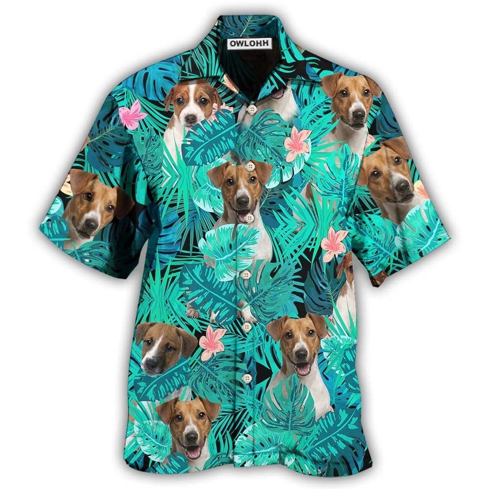 Hawaiian Shirt / Adults / S Russell Terrier Dog Summer Green Tropical - Hawaiian Shirt - Owls Matrix LTD