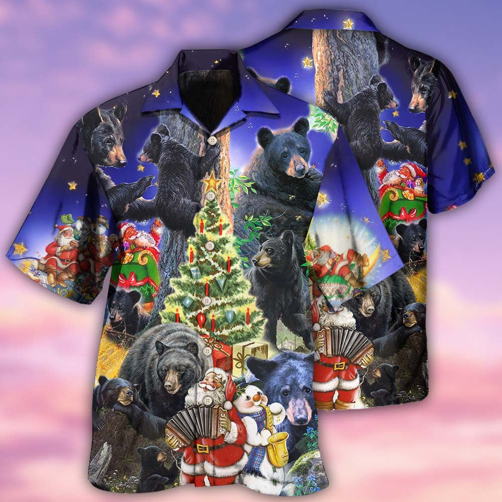 Bear Family Into Spring Merry Christmas - Hawaiian Shirt - Owls Matrix LTD