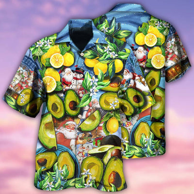 Fruit Avocado Lemon Summer Time Christmas - Hawaiian Shirt - Owls Matrix LTD