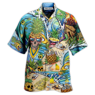 Hawaiian Shirt / Adults / S Skull Pineapple Fruit Amazing - Hawaiian Shirt - Owls Matrix LTD