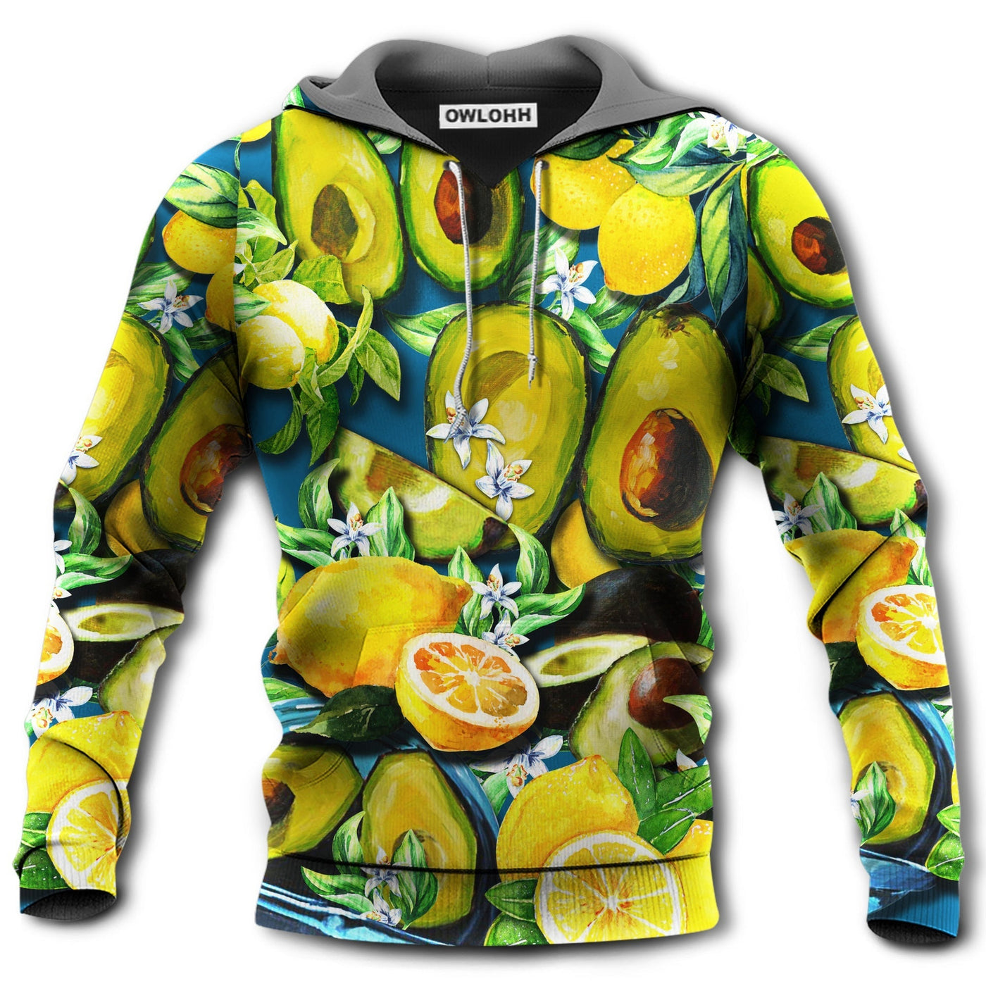 Unisex Hoodie / S Fruit Avocado Lemon Summer Time - Hoodie - Owls Matrix LTD
