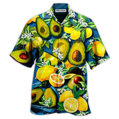 Hawaiian Shirt / Adults / S Fruit Avocado Lemon Summer Time - Hawaiian Shirt - Owls Matrix LTD