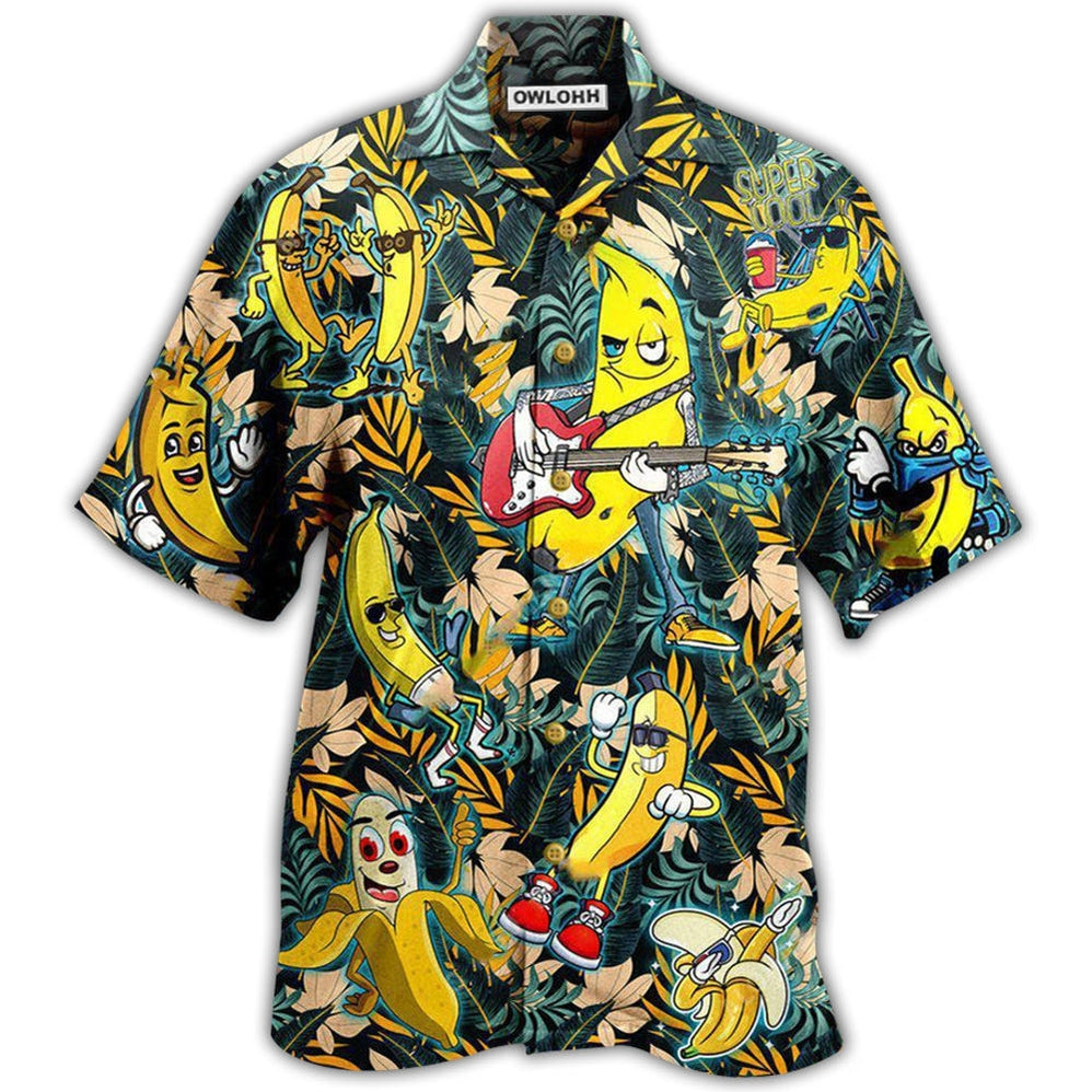 Hawaiian Shirt / Adults / S Fruit Banana Happy - Hawaiian Shirt - Owls Matrix LTD