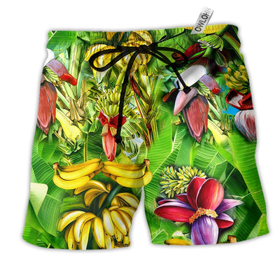 Beach Short / Adults / S Fruit Banana Tropical Forest Summer - Beach Short - Owls Matrix LTD