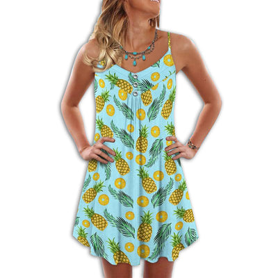 Fruit Pineapple Tropical Vibes So Fresh - Summer Dress - Owls Matrix LTD