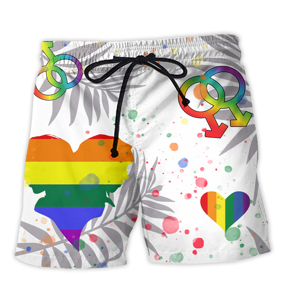 Beach Short / Adults / S LGBT Proud To Be Gay - Beach Short - Owls Matrix LTD