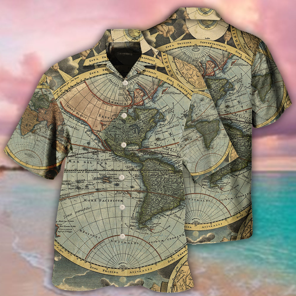 Geography Vintage Unique - Hawaiian Shirt - Owls Matrix LTD