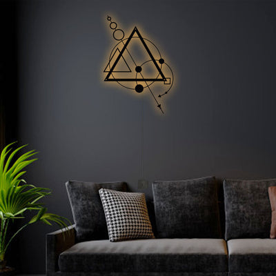 Geometric So Cool Art - Led Light Metal - Owls Matrix LTD