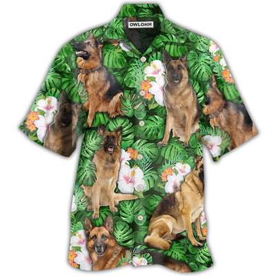 Hawaiian Shirt / Adults / S German Shepherd Dog Lover Tropical Life Cool Style - Hawaiian Shirt - Owls Matrix LTD
