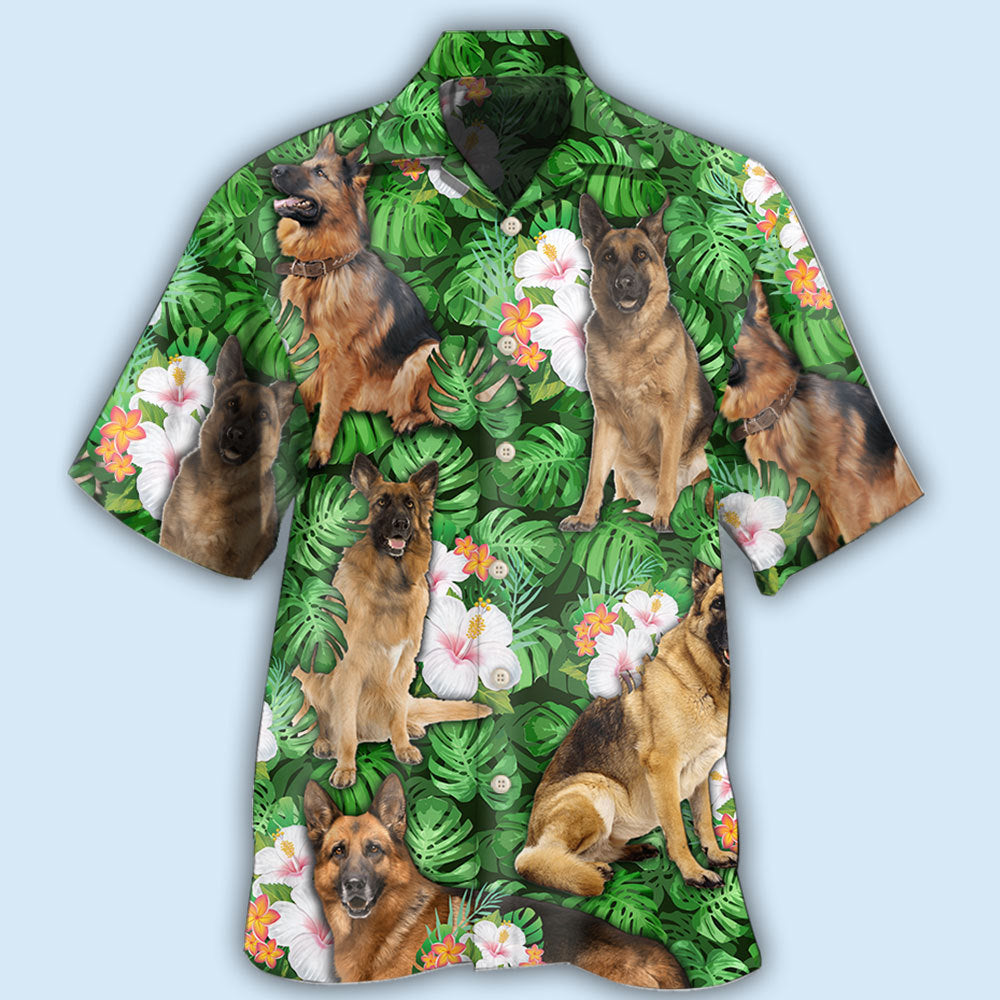 German Shepherd Dog Lover Tropical Life Cool Style - Hawaiian Shirt - Owls Matrix LTD