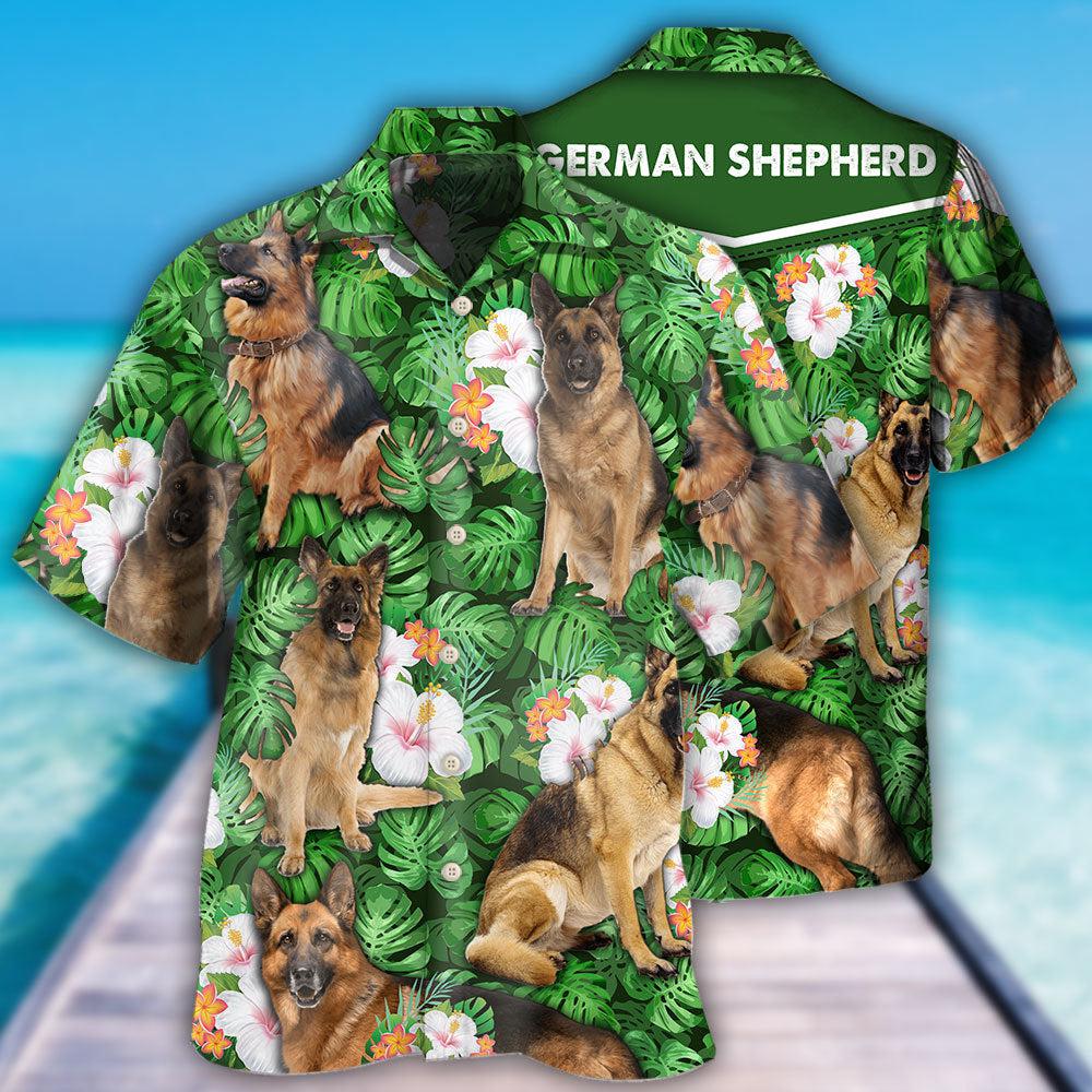 German Shepherd Dog Lover Tropical Life Cool Style - Hawaiian Shirt - Owls Matrix LTD