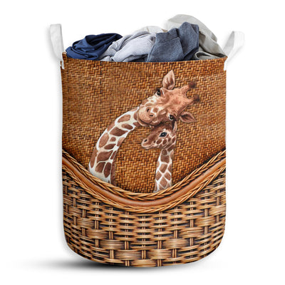 Giraffe Rattan Teaxture So Cute - Laundry Basket - Owls Matrix LTD