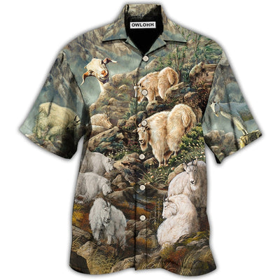 Hawaiian Shirt / Adults / S Goat Mountain Wild Life - Hawaiian Shirt - Owls Matrix LTD